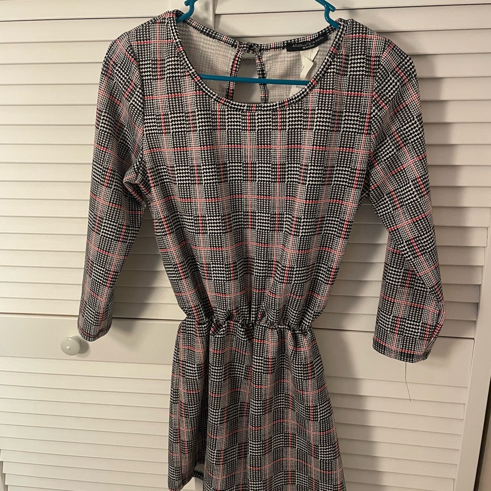 Black, red, white pattern romper